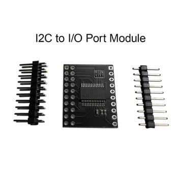 1 бр. IIC I2C, SPI двупосочни 16-битов разширителен модул вход / изход Модул за сериен интерфейс черен