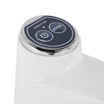 2X Електрическа помпа за бутилки с вода с базовия USB-диспенсером за вода, автоматично дозиране система за бутилки с кофа за вода - бял