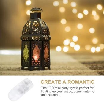 30 бр., лампа-куршум, мини-сватбен декор, led светлини за балони, светещ лампа, бутон, фитили за лампи