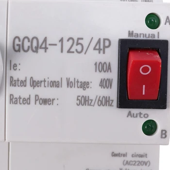 3X автоматична функция двойно захранване MCB тип 4P 100A ATS Автоматичен прекъсвач Електрически ключ