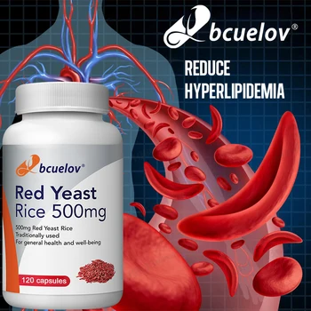 Bcuelov Червен дрожди райс Антиоксидант укрепва черния дроб, повишава имунитета, намалява нивото на холестерола, високото кръвно налягане