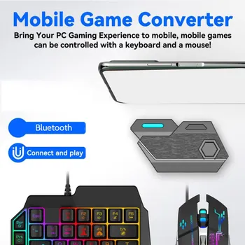 Геймпад мобилен контролер PUBG Детска клавиатура конвертор на мишката Bluetooth за IOS и Android игри адаптер, микс SE