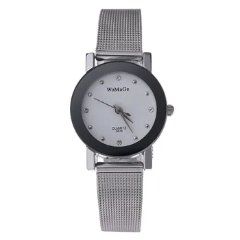 Дамски часовник, модни сдвоени часовници, ежедневни бял циферблат, сребрист мрежест каишка, кварцов часовник за мъже и жени, най-добрите подаръци 2023