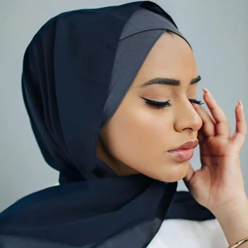 Еластичен трикотаж, памучни шапка-шал, мюсюлмански дамски шапки-hijabs, налобный кръст, ислямски тюрбан, качулка, превръзка на главата шапка-тръба