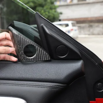 За 2008-2016 Nissan GTR R35 капачка на отвора на говорителя високи честоти от настоящето въглеродни влакна, аксесоари за врати панел на говорителя, рамка стикер, аксесоари за интериора