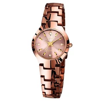 Луксозни дамски часовници, златни водоустойчив кристали от вольфрамовой стомана, дамски часовник, модни младежки часовник, дамски тенденция