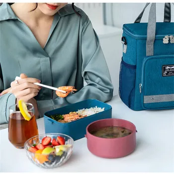 Модерна Дамска Чанта За Обяд, Чантата е с Голям Капацитет, Водоустойчив Офис Чанта-Хладилник за Хранене, Аксесоари За Термичното Съхранение на Продукти За Пикник