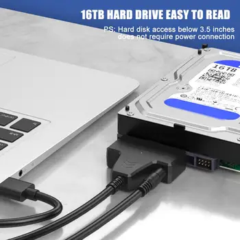 Нов адаптер конвертор за Sata към USB 3.0 кабел, кабел конвертор на твърдия диск, USB 3.0 кабел, кабел-конвертор за PC 2,5 3,5, външен адаптер HDD SSD