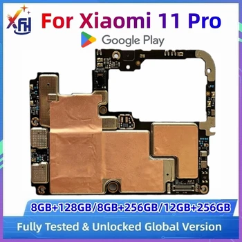 Оригиналната разблокированная дънна платка 128 GB, 256 GB за Xiaomi Mi 11 Pro 11pro 5G дънна платка с инсталирано приложение на Google Глобалната версия
