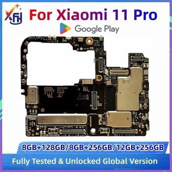 Оригиналната разблокированная дънна платка 128 GB, 256 GB за Xiaomi Mi 11 Pro 11pro 5G дънна платка с инсталирано приложение на Google Глобалната версия