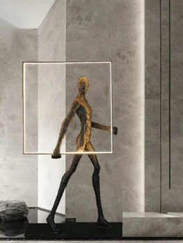 Под лампа във формата на човек Извайване на човешкото тяло Модельная стая, Хол, вестибюл изложбена зала за Декоративни художествени декорации