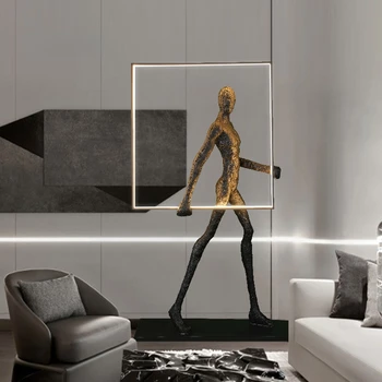 Под лампа във формата на човек Извайване на човешкото тяло Модельная стая, Хол, вестибюл изложбена зала за Декоративни художествени декорации