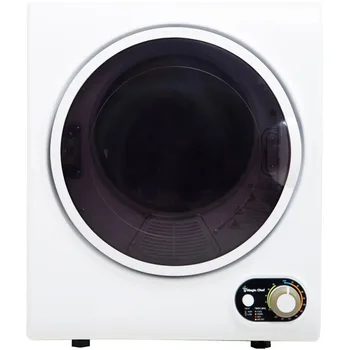 простор 1,5 куб. фута Компактна електрическа сушилня, бяла перална машина за дрехи