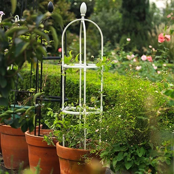 Рамка за увивни растения, градинска поставка за цветя, решетка за градински обелиск, преносима кула в подкрепа на растения, европейската поставки за цветя