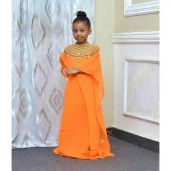 Рокля за момичета, детски абайя, марокански дълги ризи, детски Дубайские африкански детски европейските и американските модни тенденции