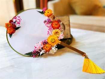 Сушени цветя, на главата хризантеми, бохо, начало декор, слама слънчоглед, сватбени декорации, полагане на печат, материал, естествен стил