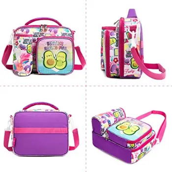 Чанта за обяд за момичета, чанта-хладилник за деца, изолирано чанта за обяд за деца от детската градина, термосумка с каишка, чанта за училище