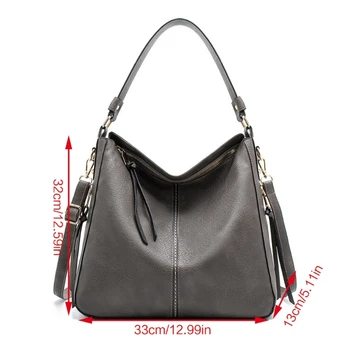 Чанта през рамо за жени, чанта през рамо от изкуствена кожа, в чантата, ретро чанта-тоут, чанта